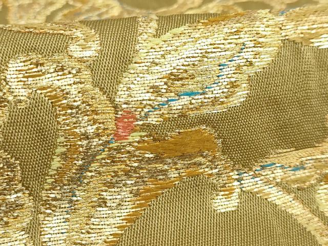平和屋本店■最高級　龍村平蔵製　太鼓柄　本袋帯　国宝花篭文　金糸　逸品　DZAB1457kh5