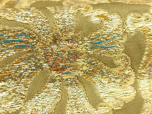 平和屋本店■最高級　龍村平蔵製　太鼓柄　本袋帯　国宝花篭文　金糸　逸品　DZAB1457kh5
