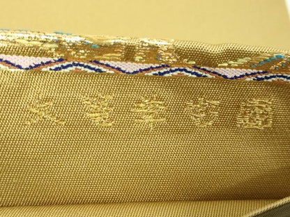 平和屋本店■最高級　龍村平蔵製　太鼓柄　本袋帯　国宝花篭文　金糸　逸品　DZAB1457kh5