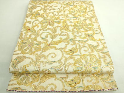 平和屋本店■最高級　龍村平蔵製　太鼓柄　本袋帯　国宝花篭文　金糸　逸品　DZAB1459kh5