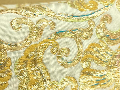 平和屋本店■最高級　龍村平蔵製　太鼓柄　本袋帯　国宝花篭文　金糸　逸品　DZAB1459kh5