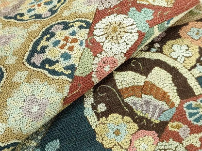 平和屋本店■最高級　中国三大刺繍　相良刺繍　総刺繍　袋帯　吉祥花蝶文　金糸　逸品　DZAB1466kh5
