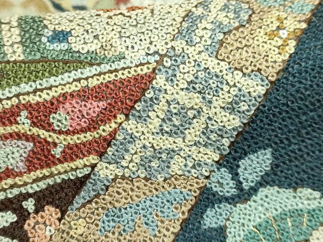 平和屋本店■最高級　中国三大刺繍　相良刺繍　総刺繍　袋帯　吉祥花蝶文　金糸　逸品　DZAB1466kh5