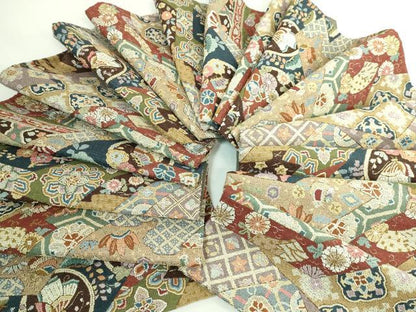 平和屋本店■最高級　中国三大刺繍　相良刺繍　総刺繍　袋帯　吉祥花蝶文　金糸　逸品　DZAB1466kh5