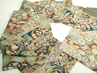 平和屋本店■最高級　中国三大刺繍　相良刺繍　総刺繍　袋帯　吉祥花蝶文　金糸　逸品　DZAB1466kh5