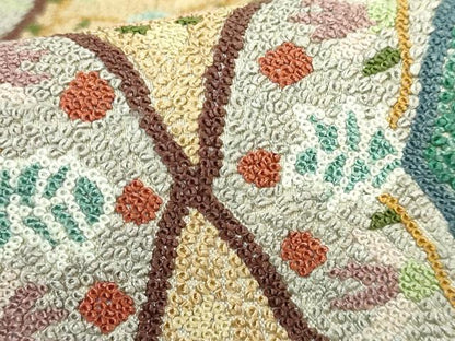 平和屋本店■最高級　中国三大刺繍　相良刺繍　総刺繍　袋帯　200万粒　総詰め　花唐草　逸品　DZAB1467kh5