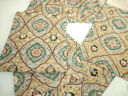 平和屋本店■最高級　中国三大刺繍　相良刺繍　総刺繍　袋帯　200万粒　総詰め　花唐草　逸品　DZAB1467kh5