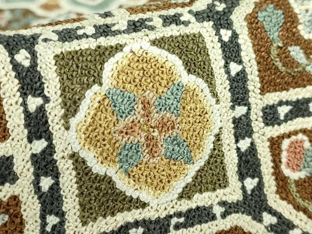 平和屋本店●最高級　中国三大刺繍　相良刺繍　総刺繍　袋帯　200万粒　総詰め　正倉院花文　逸品　DZAB1468kh5