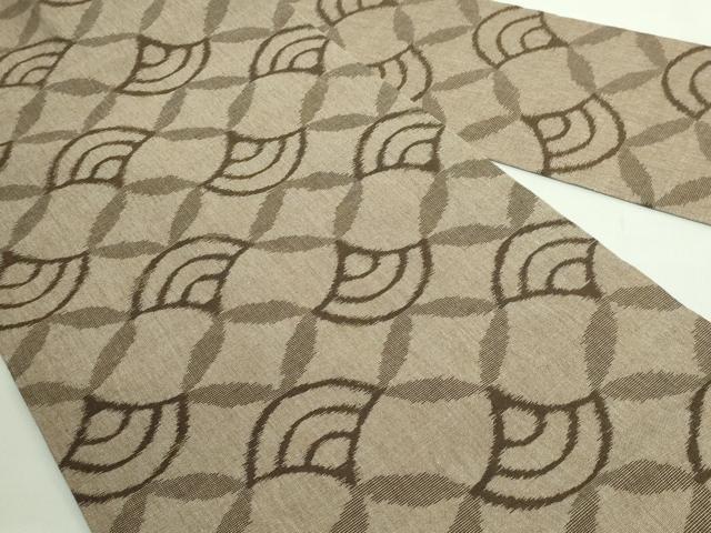 平和屋着物○極上 弓浜絣 九寸名古屋帯 青海波 綿 た