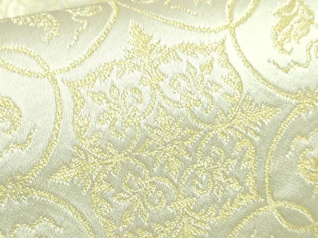 平和屋着物●極上 龍村美術織物 九寸開き名古屋帯 葡萄唐草文錦 金糸 逸品 DZAB1515kh5