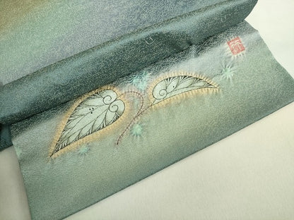 平和屋着物●極上　久保田一竹　幻の辻が花　つけ帯　金通し地　逸品　DZAB6271kh6