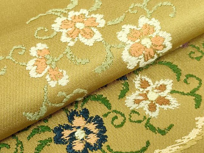 平和屋本店■最高級　龍村平蔵製　太鼓柄　本袋帯　巣中繍花文　金糸　逸品　DZAB1527kh5
