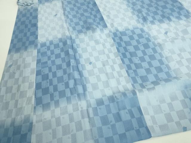 平和屋着物▽極上 道中着 スリーシーズン 春夏秋 塵除け ロング丈 市松紋紗 舞桜 さが美扱い 逸品 未使用 DZAB1550kh5