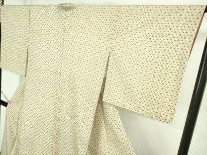 平和屋本店■極上　染織の名門　しょうざん  生紬　花繋ぎ　反端付き　逸品　DZAB1556kh5