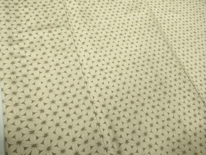 平和屋本店■極上　染織の名門　しょうざん  生紬　花繋ぎ　反端付き　逸品　DZAB1556kh5