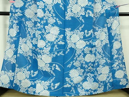 平和屋本店∴極上 夏物 竺仙 綿絽 浴衣 菊 逸品 DZAB1562kh6