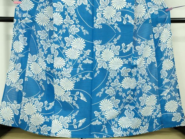 平和屋本店∴極上 夏物 竺仙 綿絽 浴衣 菊 逸品 DZAB1562kh6