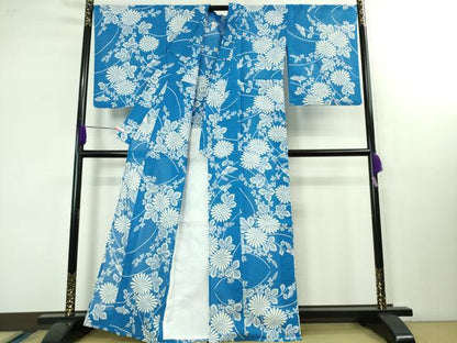 平和屋本店∴極上 夏物 竺仙 綿絽 浴衣 菊 逸品 DZAB1562kh6