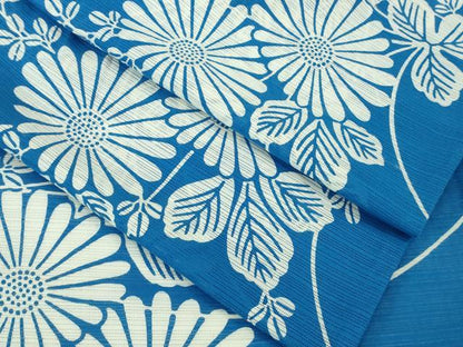平和屋本店∴極上 夏物 竺仙 綿絽 浴衣 菊 逸品 DZAB1562kh6