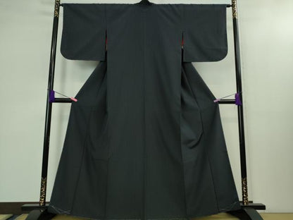 平和屋着物●極上 お召 吉野間道 さが美扱い 逸品 未使用 DZAB1572kh5