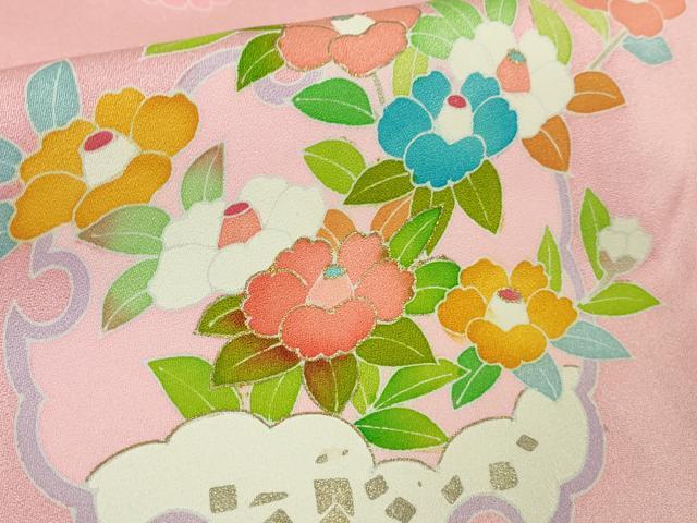 平和屋本店■極上　七五三 女の子 ７歳 祝着　襦袢(無双仕立て・半衿刺繍)セット　友禅　作家物　金彩　三越扱い　逸品　DZAB1588kh5