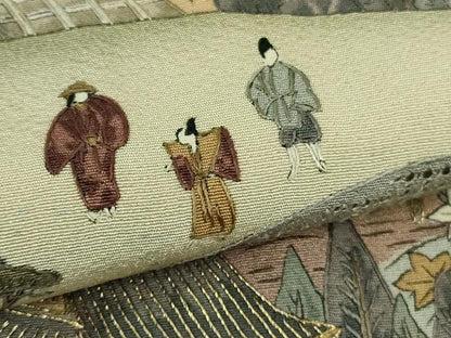 平和屋本店■極上　中国三大刺繍　スワトウ刺繍　汕頭刺繍　訪問着　平安人物風景　暈し染め　金糸　さが美扱い　逸品　DZAB1594kh5