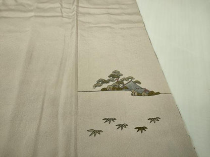 平和屋本店■極上　中国三大刺繍　スワトウ刺繍　汕頭刺繍　訪問着　平安人物風景　暈し染め　金糸　さが美扱い　逸品　DZAB1594kh5