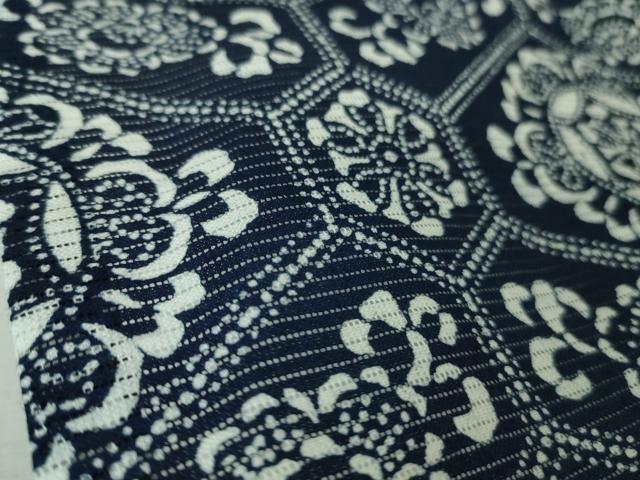 平和屋着物∴極上 夏物 浴衣 綿絽 蜀江花文 逸品 DZAB1602kh5