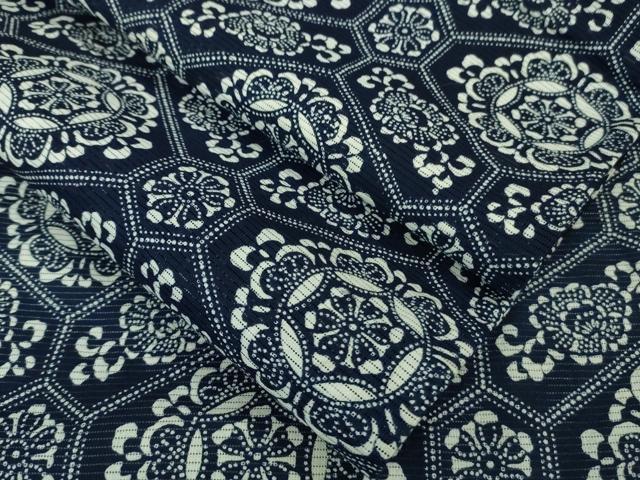 平和屋着物∴極上 夏物 浴衣 綿絽 蜀江花文 逸品 DZAB1602kh5