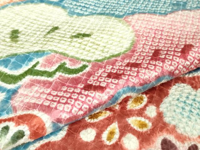 平和屋本店■極上　振袖　絞り　松竹梅　三越扱い　逸品　DZAB1620kh5