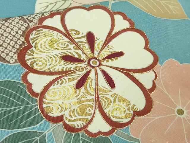 平和屋本店●極上　創業460年・千總　訪問着　駒刺繍　籬花文　天色地　金彩　逸品　DZAB1622kh5