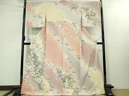 平和屋本店■極上　訪問着　友禅　作家物　春水　松竹梅　暈し染め　やまと誂製　逸品　未使用　DZAB1630kh5
