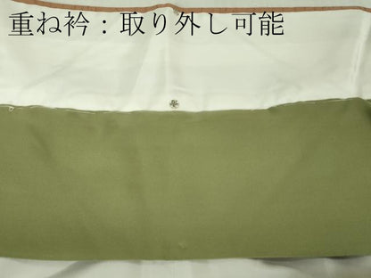 平和屋本店■極上　創業460年・千總　訪問着　刺繍　手描き　松竹梅　土器色地　金彩　逸品　DZAB1634kh5