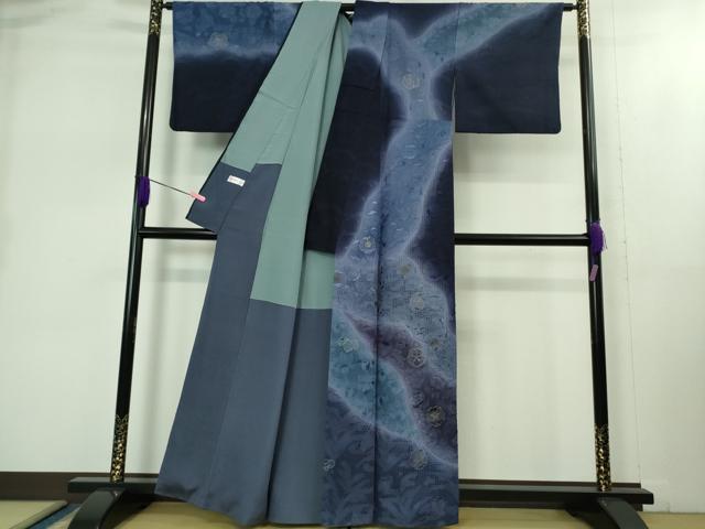 平和屋本店■極上　中国三大刺繍　スワトウ刺繍　汕頭刺繍　訪問着　辻が花　暈し染め　金糸　逸品　DZAB1652kh5