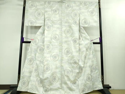 平和屋本店■極上　本場大島紬　白大島　9マルキ　正倉院文様　逸品　未使用　DZAB1659kh5