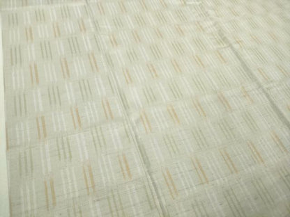 平和屋着物▽極上 紅絣 紬 単衣 渡源織物謹製 反端付き 逸品 未使用 DZAB1669kh5