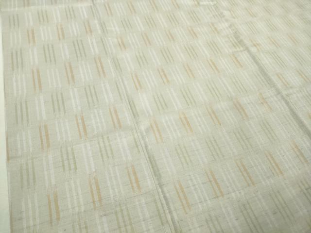 平和屋着物▽極上 紅絣 紬 単衣 渡源織物謹製 反端付き 逸品 未使用 DZAB1669kh5