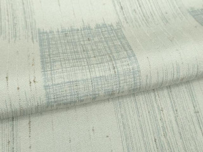 平和屋着物▽極上 ぜんまい紬 単衣 こがれこう 市松文様 反端付き 逸品 未使用 DZAB1670kh5