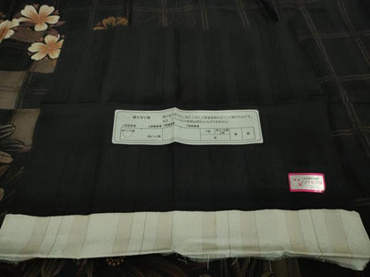 平和屋着物●極上　訪問着　市松花文　黒地　やまと誂製　逸品　未使用　DZAB1674kh6