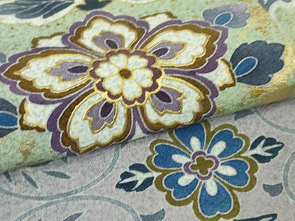 平和屋着物▽極上 訪問着 単衣 作家物 更紗花文 金彩 逸品 DZAB1683kh5