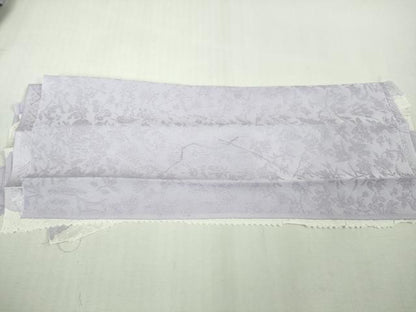 平和屋本店■極上　龍村美術織物　無地絵羽訪問着 　色無地　草花地紋　薄葡萄色　反端付き　逸品　未使用　DZAB1704kh5