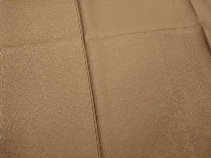 平和屋着物●極上　紋屋井関　御寮織　お召　色無地　桐竹鳳凰文地紋　丁子茶色　逸品　未使用　DZAB1710kh6