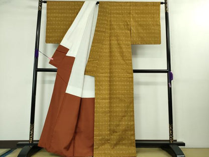 平和屋本店■極上　本場琉球　南風原花織　手織　紬　大城永光作　証紙付き　逸品　DZAB1722kh5