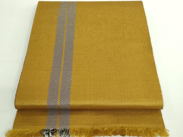 平和屋着物●極上　本場黄八丈　紬　八寸名古屋帯　一重帯　間道　逸品　DZAB1753kh6