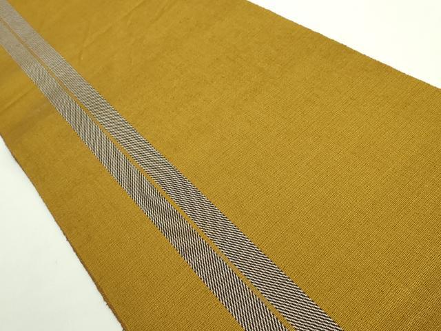 平和屋着物●極上　本場黄八丈　紬　八寸名古屋帯　一重帯　間道　逸品　DZAB1753kh6