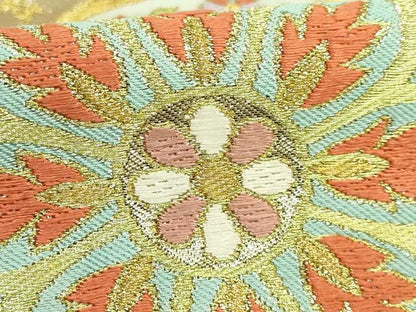 平和屋着物●極上　西陣　川島織物　六通柄　本袋帯　正倉院花文　金糸　逸品　DZAB1762kh6