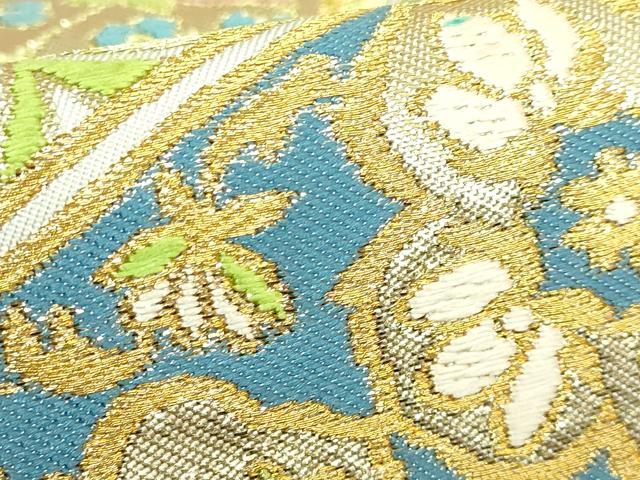 平和屋着物●極上　西陣　川島織物　六通柄　本袋帯　正倉院花文　金糸　逸品　DZAB1762kh6