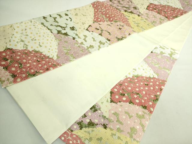 平和屋着物●極上　皇室・伊勢神宮御用　御御帯　山口美術織物　山口弘躬　六通柄袋帯　唐織　菊御苑文　逸品　DZAB1763kh6