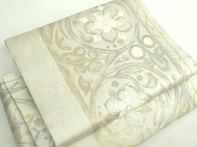 平和屋着物●極上　ワンタッチつけ帯　水晶箔　螺鈿箔　花唐草　金糸　やまと誂製　逸品　DZAB1768kh6
