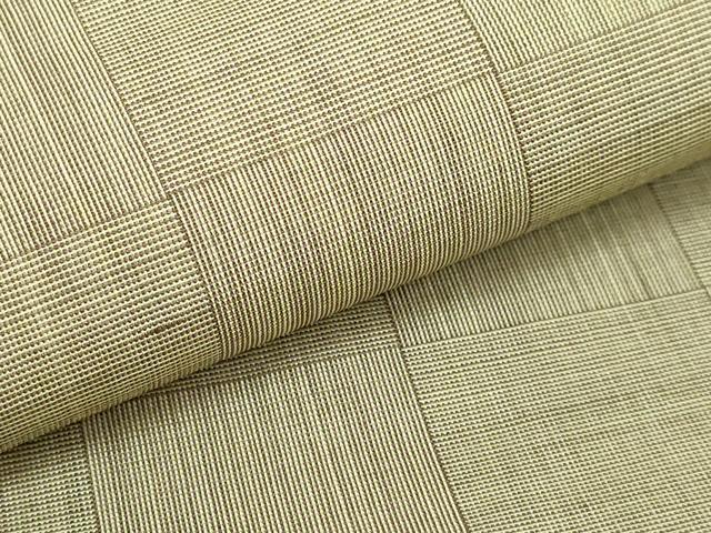 平和屋本店＊極上　夏物　日本工芸会正会員　林宗平　越後本麻上布　九寸開き名古屋帯　市松文様　証紙付き　麻　逸品　DZAB1772kh6